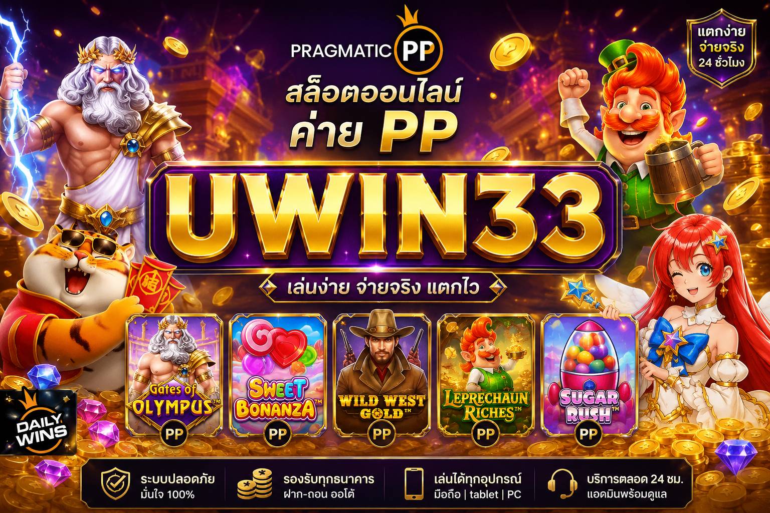 UWIN33 เว็บสล็อตแตกง่าย อันดับ 1 ปี 2026 ทดลองเล่นสล็อตออนไลน์ พร้อมเทคนิคทำกำไร สูตรสล็อต และระบบฝากถอนออโต้ เล่นง่ายได้เงินจริง