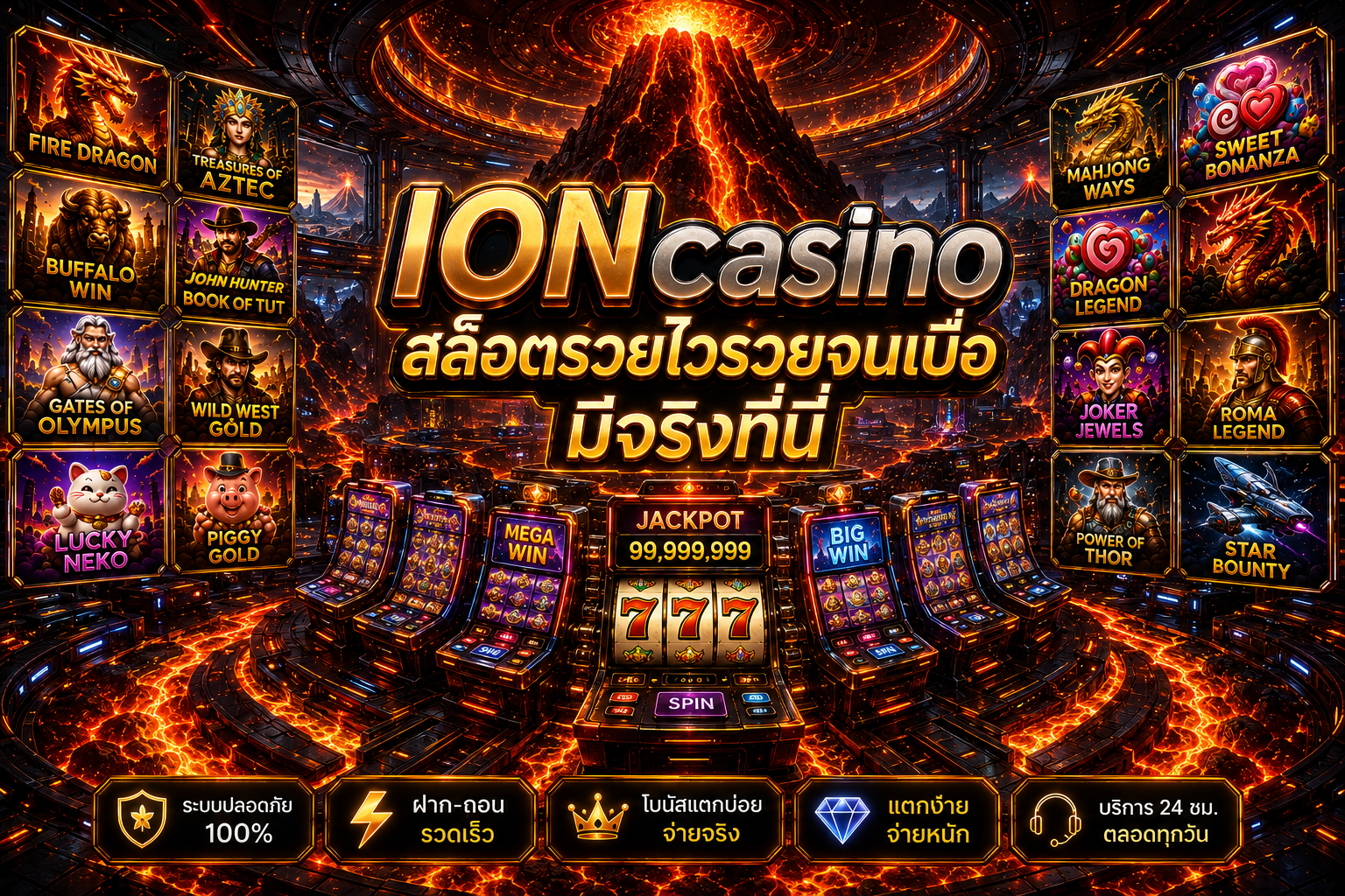 หยิบมือถือมาหาเงินที่ IONcasino เว็บสล็อต ของคนจริง สล็อตแตกง่าย เล่นยังไงก็ยังบวก โบนัสแตกบ่อย จนงง เล่นวันนี้ รวยรุ่งนี้ คลิกสิรออะไร