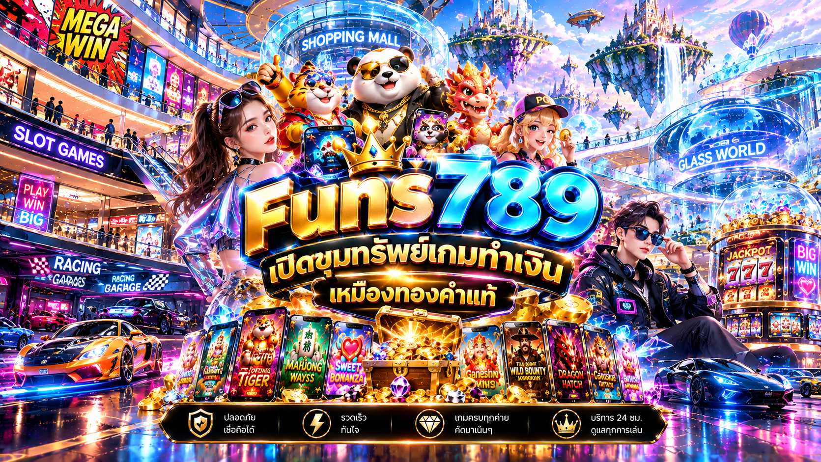 เปลี่ยนเวลาว่างเป็นเงินสดที่ Funs789 ศูนย์รวมความสะดวกสบาย เปิดโอกาส เล่นเพื่อสร้างรายได้เล่นสนุกทุกเพศ ทุกวัย การันตี ได้เงินจริง