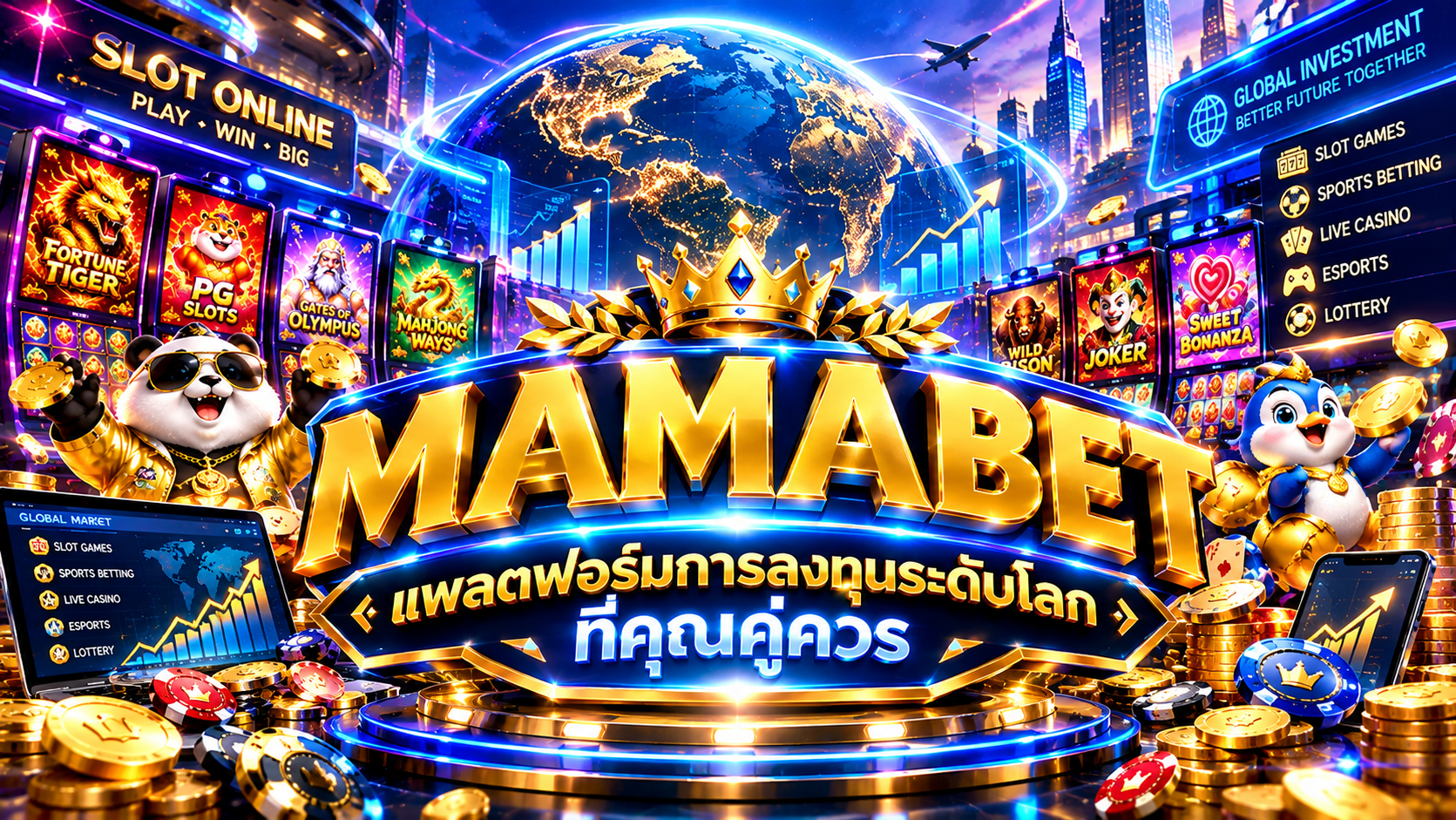 วิวัฒนาการขั้นสุดแห่งวงการ MAMABET แพลตฟอร์ม เว็บสล็อต ระดับมาสเตอร์พีซที่เว็บไซต์ของเรา สร้างมาเพื่อ ผู้เล่น ตัวจริงแล้วมาสร้างกำไรกับเรานะ