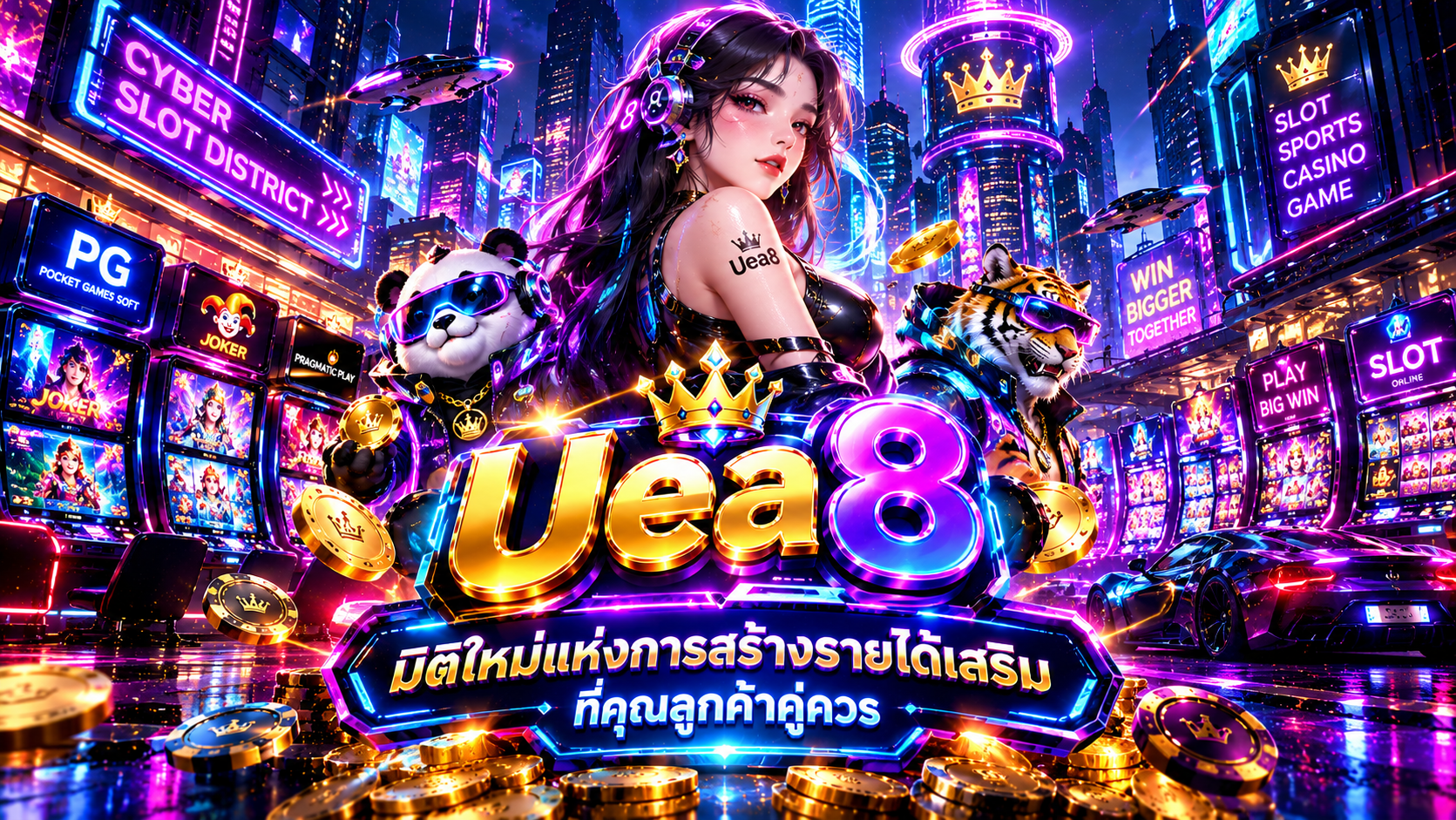 Uea8 สล็อตออนไลน์ครบวงจร มั่นใจทุกการลงทุนด้วยมาตรฐาน เว็บตรง ที่โปร่งใสและปลอดภัยที่สุด สู่เป้าหมาย การเดิมพันที่ได้กำไรมาก อย่างยั่งยืน